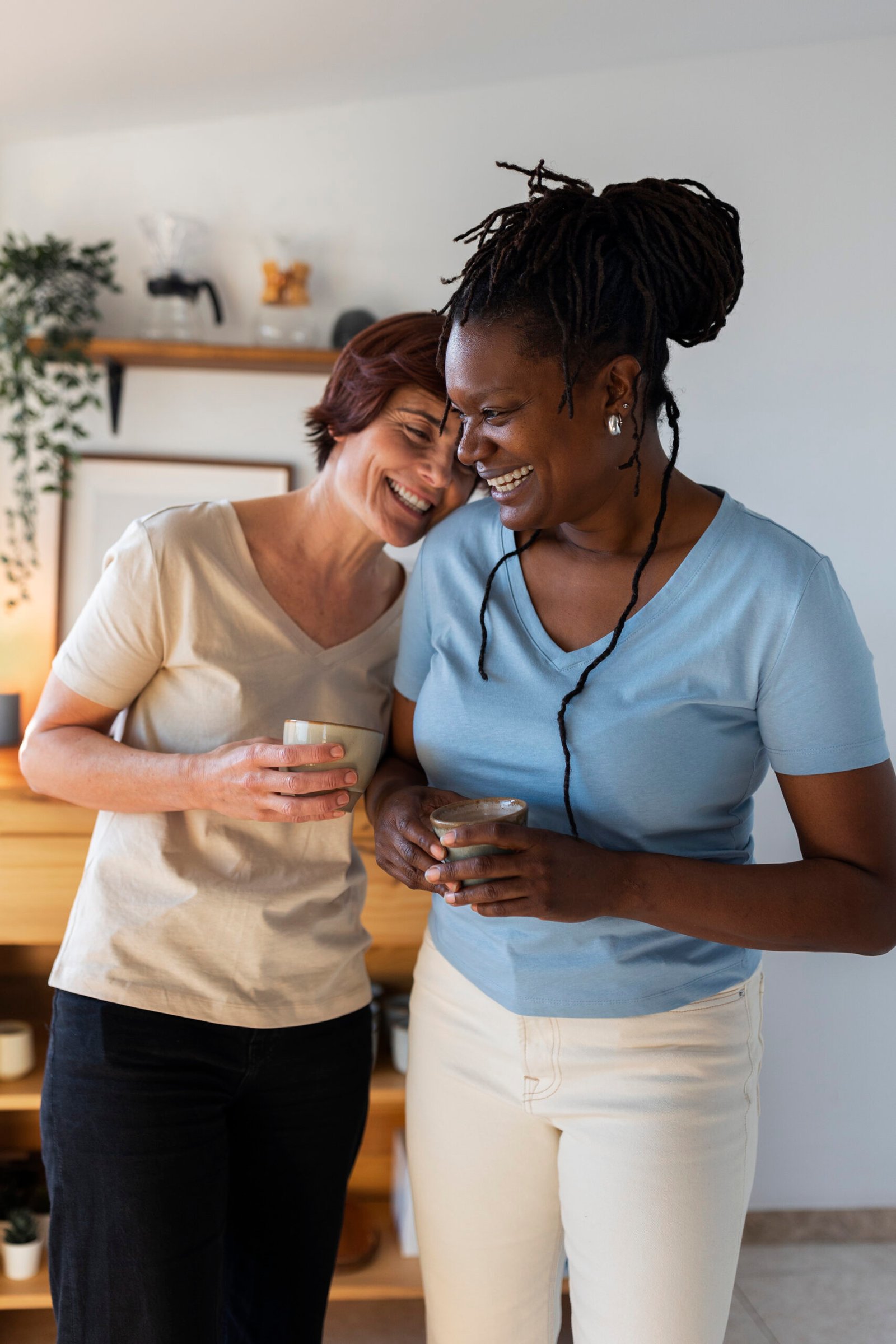 social care worker and client